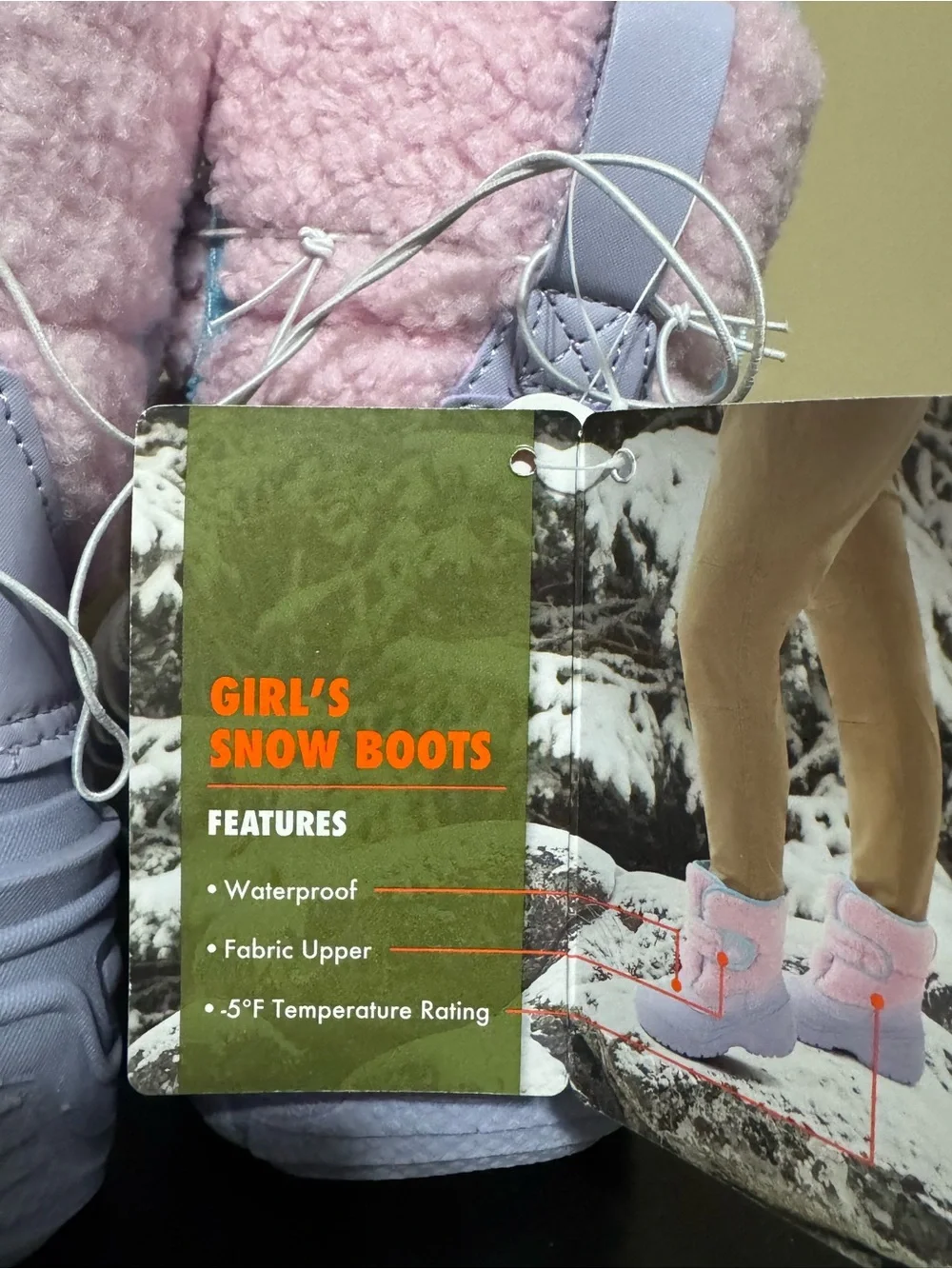 Ozark Trail Pink, Lavender & Aqua Kids Snow Boots
